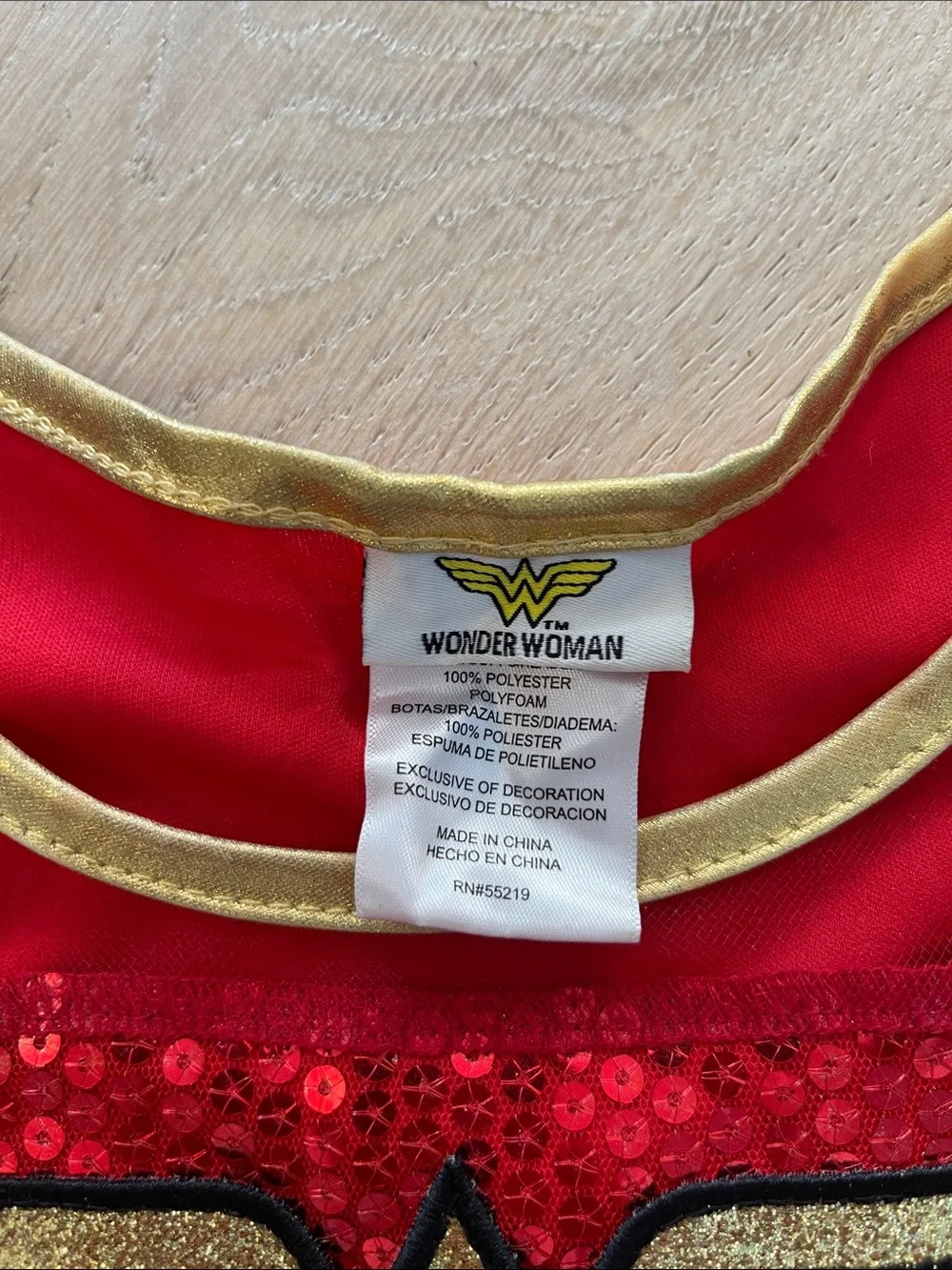 WONDER WOMAN girls costume dress size medium